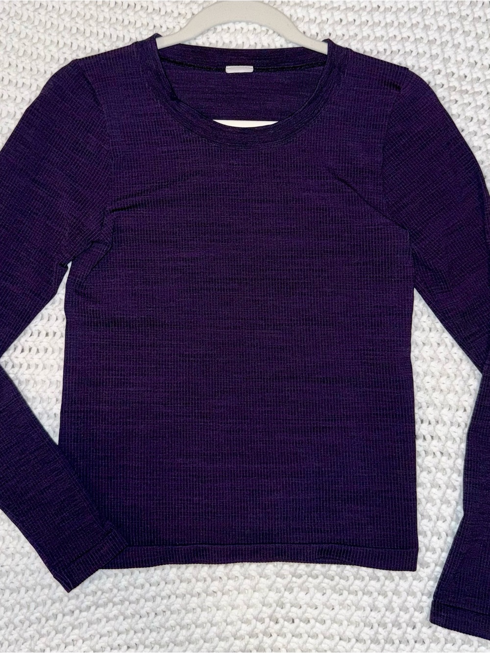 Athleta Long Sleeve Top - Heathered Purple - Medium